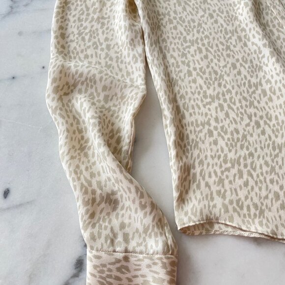 Aritzia Silk Leopard Print Silk Blouse - Picture 7 of 15